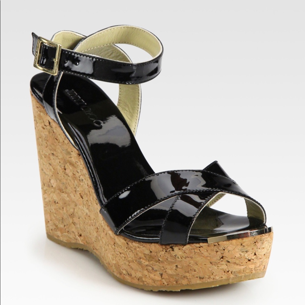 Jimmy Choo Pantent Leather Wedge